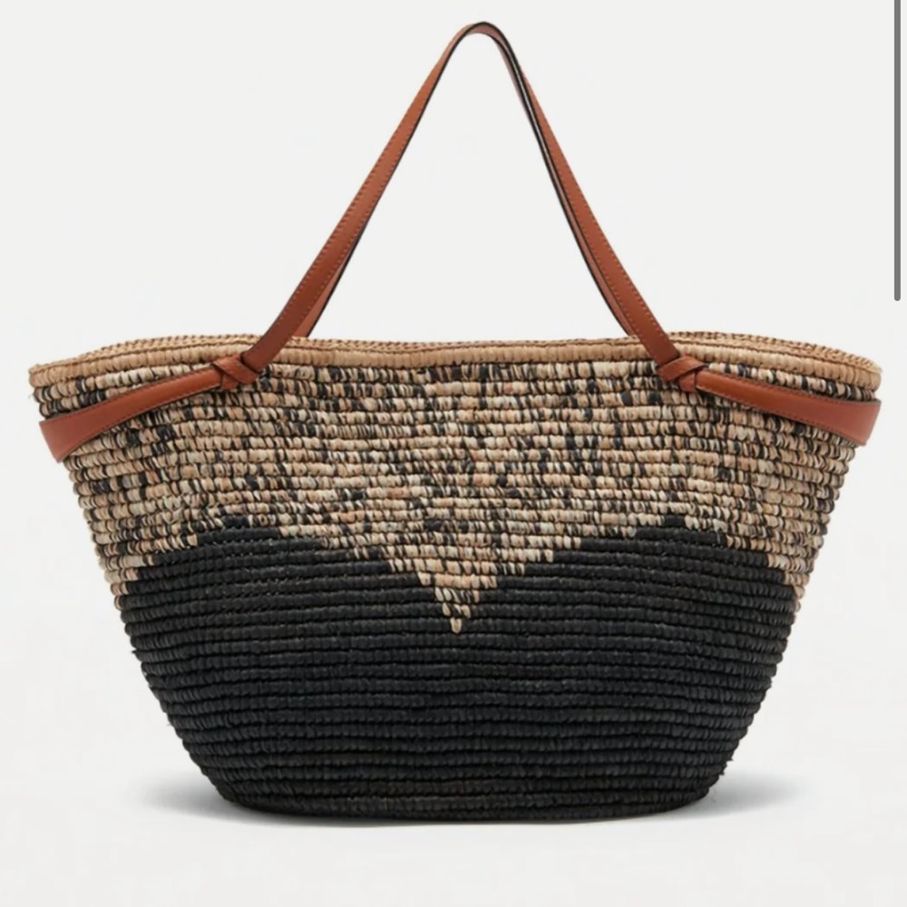 Ulla Johnson 
Mallorca Mélange Raffia Carryall  new with tag